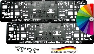 Установите (2 части) держатель номерного знака - с отдельным желаемым текстом - качество премиум -класса - со съемной полосой зажима - включая 8 крепежных винтов цена и информация | Автопринадлежности | pigu.lt