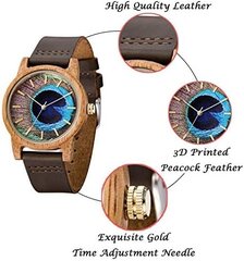 Vyriškas medinis laikrodis kaina ir informacija | Vyriški laikrodžiai | pigu.lt