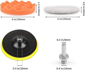 Poliravimo kempinės Kshineni 150 mm, 11 vnt. kaina ir informacija | Autochemija | pigu.lt