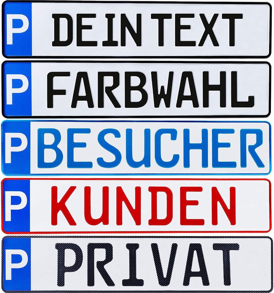 Stovėjimo numerio ženklas Wish Number Plate P-REG kaina ir informacija | Auto reikmenys | pigu.lt
