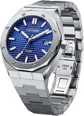 Cadisen Automatic Clock Men Men Sapphire Glass 100 М водонепроницаемые наручные часы (синяя решетка) B099YQ7C4J цена и информация | Мужские часы | pigu.lt