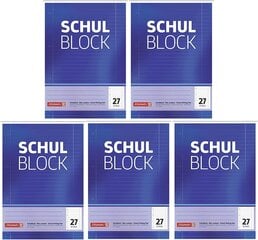 Brunnen 1052527 mokyklos blonknotas/užrašų knygelė(5 blokai) kaina ir informacija | Sąsiuviniai ir popieriaus prekės | pigu.lt