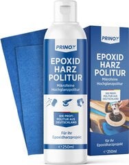 Prinox® 250 мл полировая паста эпоксидная смола, включая полировочную ткань I Эпоксидную смолу польском для высокополученной отделки I Microparticles Technology I Professional Prol для эпоксидной смолы, пластика цена и информация | Автохимия | pigu.lt