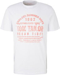 Vyriški marškinėliai Tom Tailor 1031567.20000, balti kaina ir informacija | Vyriški marškinėliai | pigu.lt
