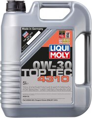 Liqui Moly 3736 Top TEC 4310 0W-30 variklinė alyva, 5 l kaina ir informacija | Variklinės alyvos | pigu.lt