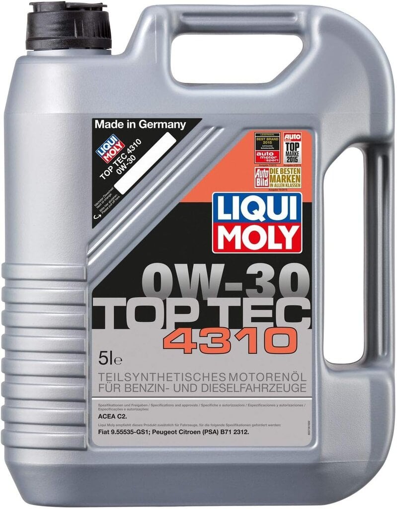 Liqui Moly 3736 Top TEC 4310 0W-30 variklinė alyva, 5 l kaina ir informacija | Variklinės alyvos | pigu.lt