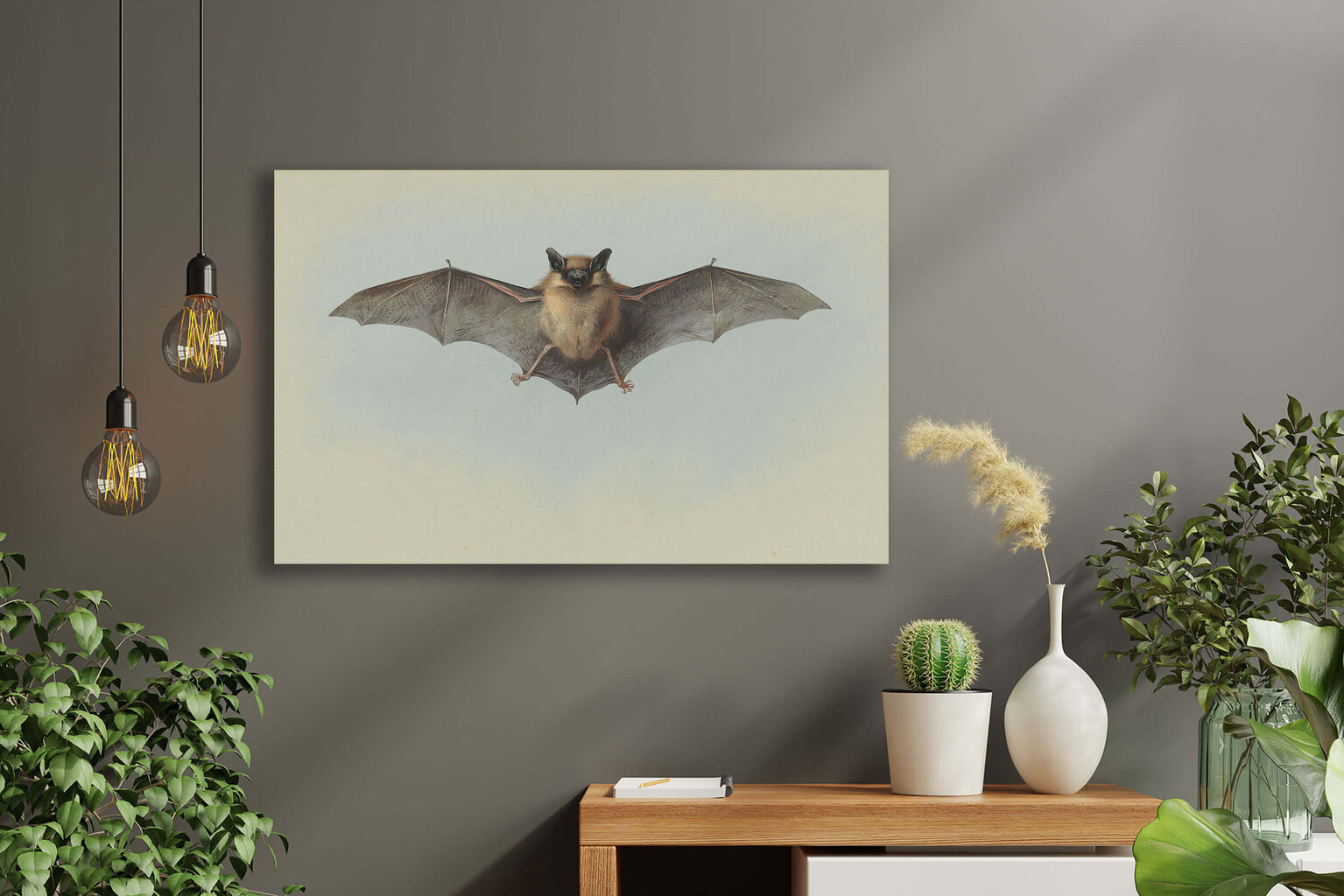 Reprodukcija Study of a Bat (Archibald Thorburn), 100x70 cm kaina ir informacija | Reprodukcijos, paveikslai | pigu.lt
