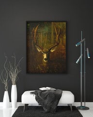 Reprodukcija Stag Resting (Richard La Barre Goodwin), 80x65 cm kaina ir informacija | Reprodukcijos, paveikslai | pigu.lt