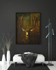 Reprodukcija Stag Resting (Richard La Barre Goodwin), 100x80 cm kaina ir informacija | Reprodukcijos, paveikslai | pigu.lt