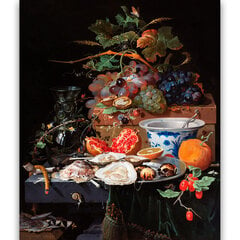 Reprodukcija Fruits and Oysters (Abraham Mignon), 40x35 cm kaina ir informacija | Reprodukcijos, paveikslai | pigu.lt