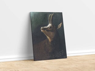 Reprodukcija Head of a Chamois (Karl Wilhelm Diefenbach), 30x40 cm kaina ir informacija | Reprodukcijos, paveikslai | pigu.lt