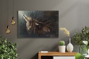 Reprodukcija Dying Deer (Karl Wilhelm Diefenbach), 60x80 cm kaina ir informacija | Reprodukcijos, paveikslai | pigu.lt