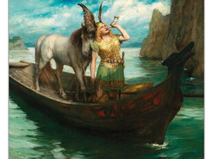 Reprodukcija Richard Wagner, Act I, Siegfried’s Rhine Journey (Ferdinand Leeke), 60x50 cm kaina ir informacija | Reprodukcijos, paveikslai | pigu.lt