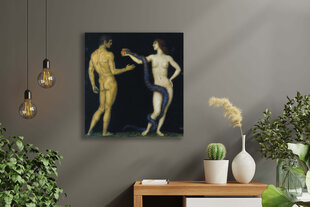 Reprodukcija Adam and Eve (Franz von Stuck), 50x50 cm kaina ir informacija | Reprodukcijos, paveikslai | pigu.lt