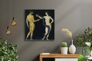 Reprodukcija Adam and Eve (Franz von Stuck), 80x80 cm kaina ir informacija | Reprodukcijos, paveikslai | pigu.lt