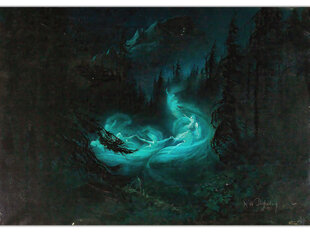 Reprodukcija The Fairy Dance (Karl Wilhelm Diefenbach), 30x40 cm kaina ir informacija | Reprodukcijos, paveikslai | pigu.lt