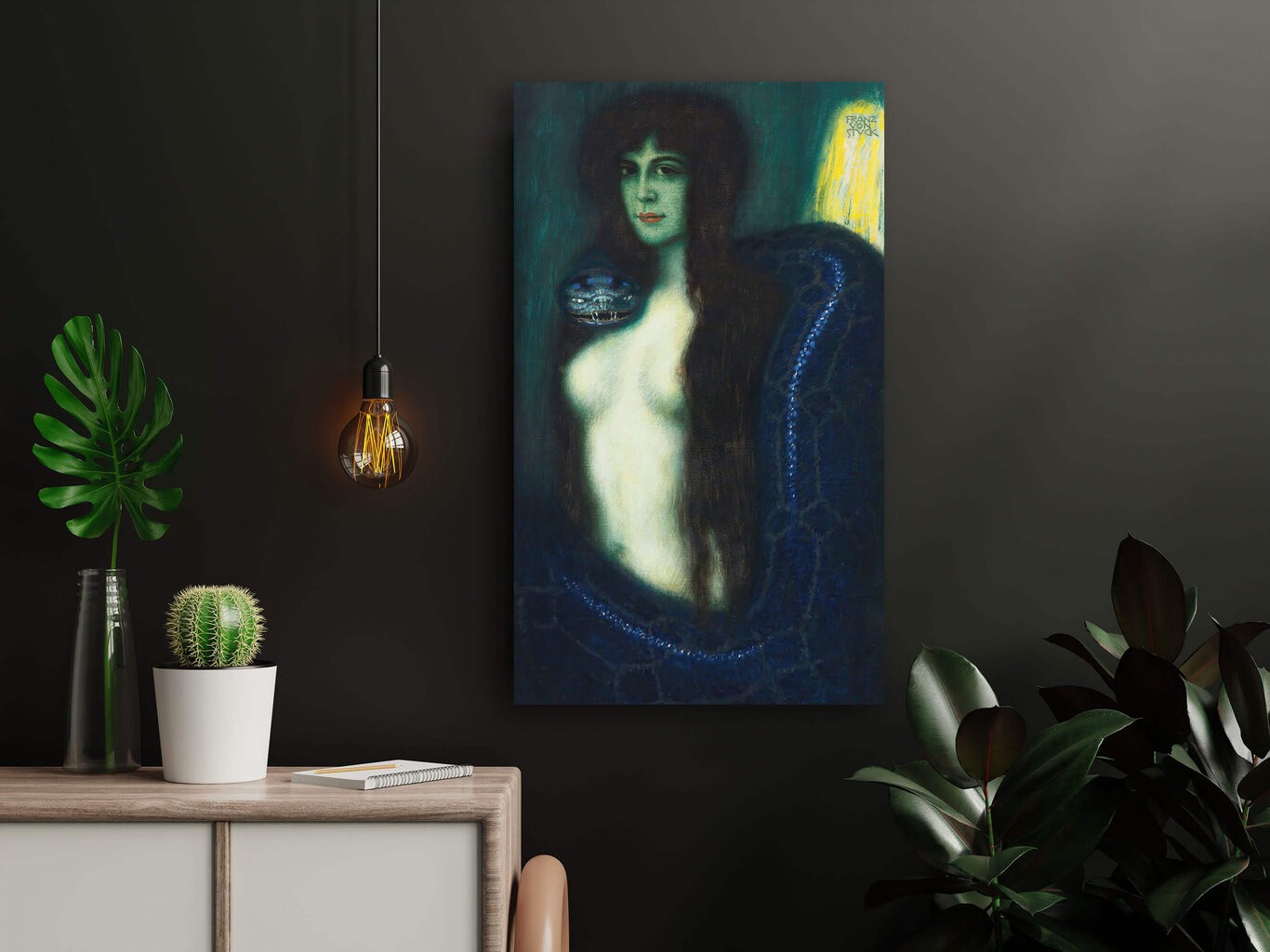 Reprodukcija The Sin (Franz von Stuck), 80x50 cm цена и информация | Reprodukcijos, paveikslai | pigu.lt