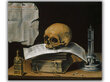 Reprodukcija Vanitas Still Life With Skull (Sebastian Stoskopff), 80x65 cm цена и информация | Reprodukcijos, paveikslai | pigu.lt