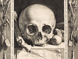 Reprodukcija Death’s Head (Jan Saenredam), 40x35 cm kaina ir informacija | Reprodukcijos, paveikslai | pigu.lt