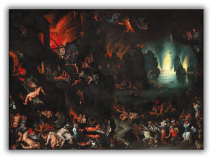 Reprodukcija A scene of Hell (Jan Brueghel The Elder), 30x40 cm kaina ir informacija | Reprodukcijos, paveikslai | pigu.lt