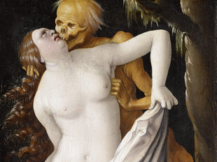 Reprodukcija Death and the Woman (Hans Baldung), 100x60 cm kaina ir informacija | Reprodukcijos, paveikslai | pigu.lt