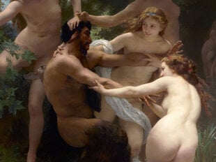 Reprodukcija Nymphs and Satyr (William Bouguereau), 40x60 cm kaina ir informacija | Reprodukcijos, paveikslai | pigu.lt