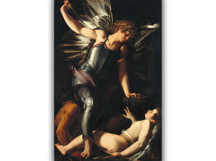 Reprodukcija The Divine Eros Defeats the Earthly Eros (Giovanni Baglione), 60x80 cm kaina ir informacija | Reprodukcijos, paveikslai | pigu.lt