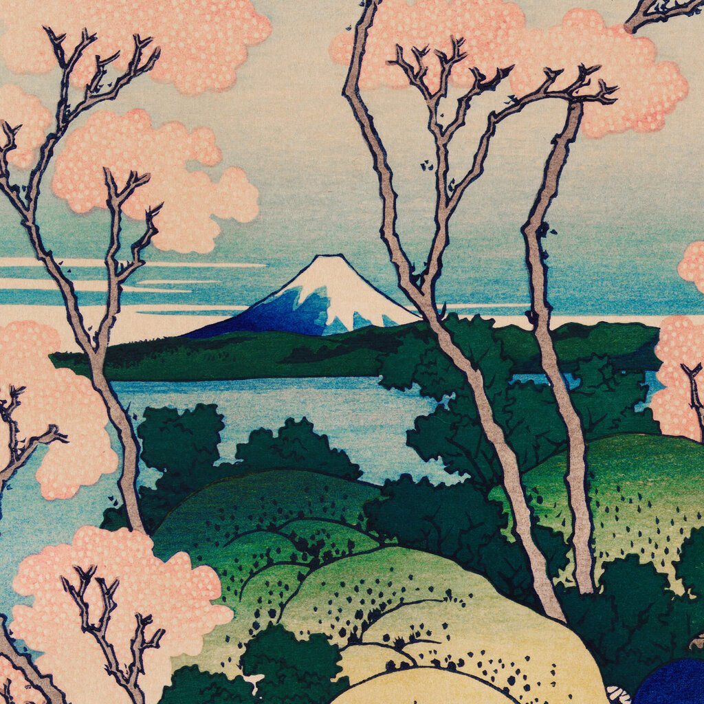 Reprodukcija Goten-Yama Hill, Shinagawa on the Tokaido (Katsushika Hokusai), 40x60 cm цена и информация | Reprodukcijos, paveikslai | pigu.lt