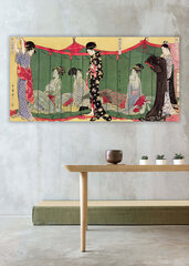 Reprodukcija Woman with a Visitor (Utamaro Kitagawa), 60x30 cm kaina ir informacija | Reprodukcijos, paveikslai | pigu.lt