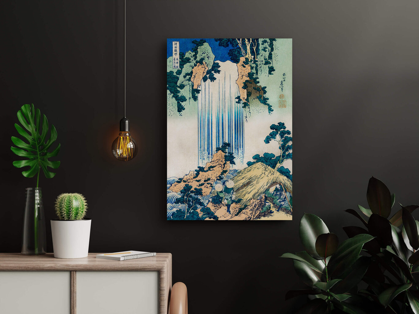 Reprodukcija Yoro Waterfall in Mino Province (Katsushika Hokusai), 30x40 cm kaina ir informacija | Reprodukcijos, paveikslai | pigu.lt