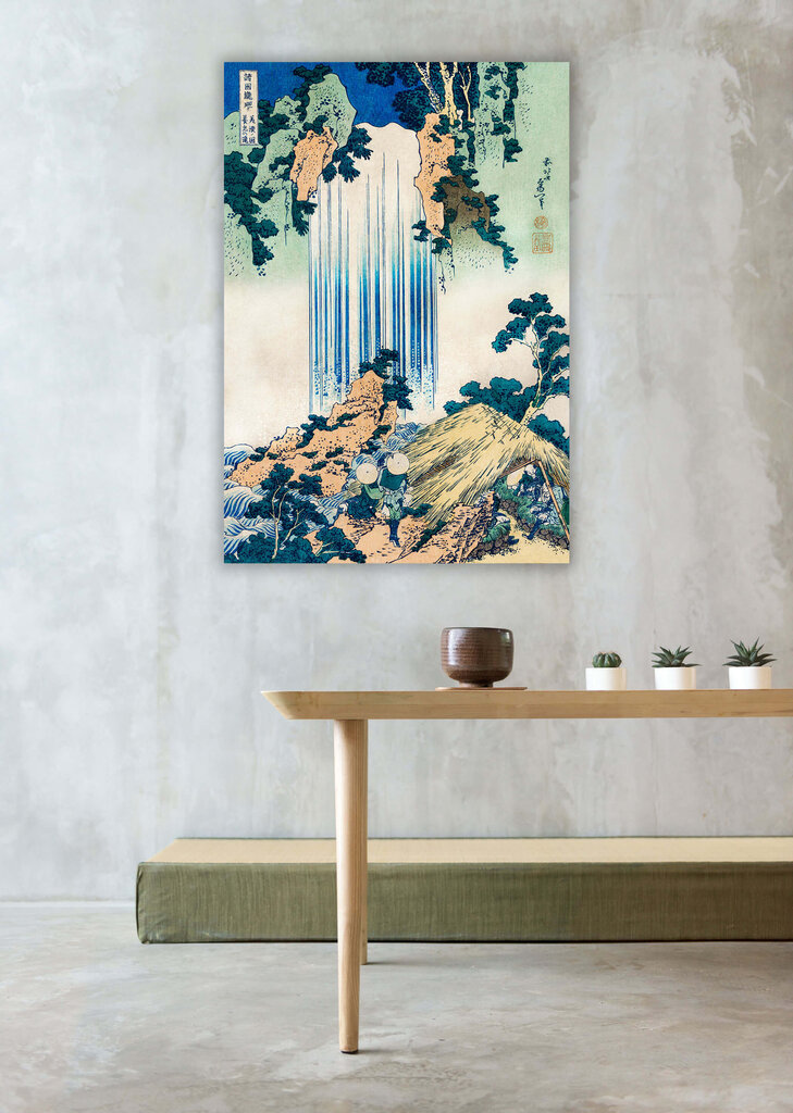 Reprodukcija Yoro Waterfall in Mino Province (Katsushika Hokusai), 40x60 cm цена и информация | Reprodukcijos, paveikslai | pigu.lt