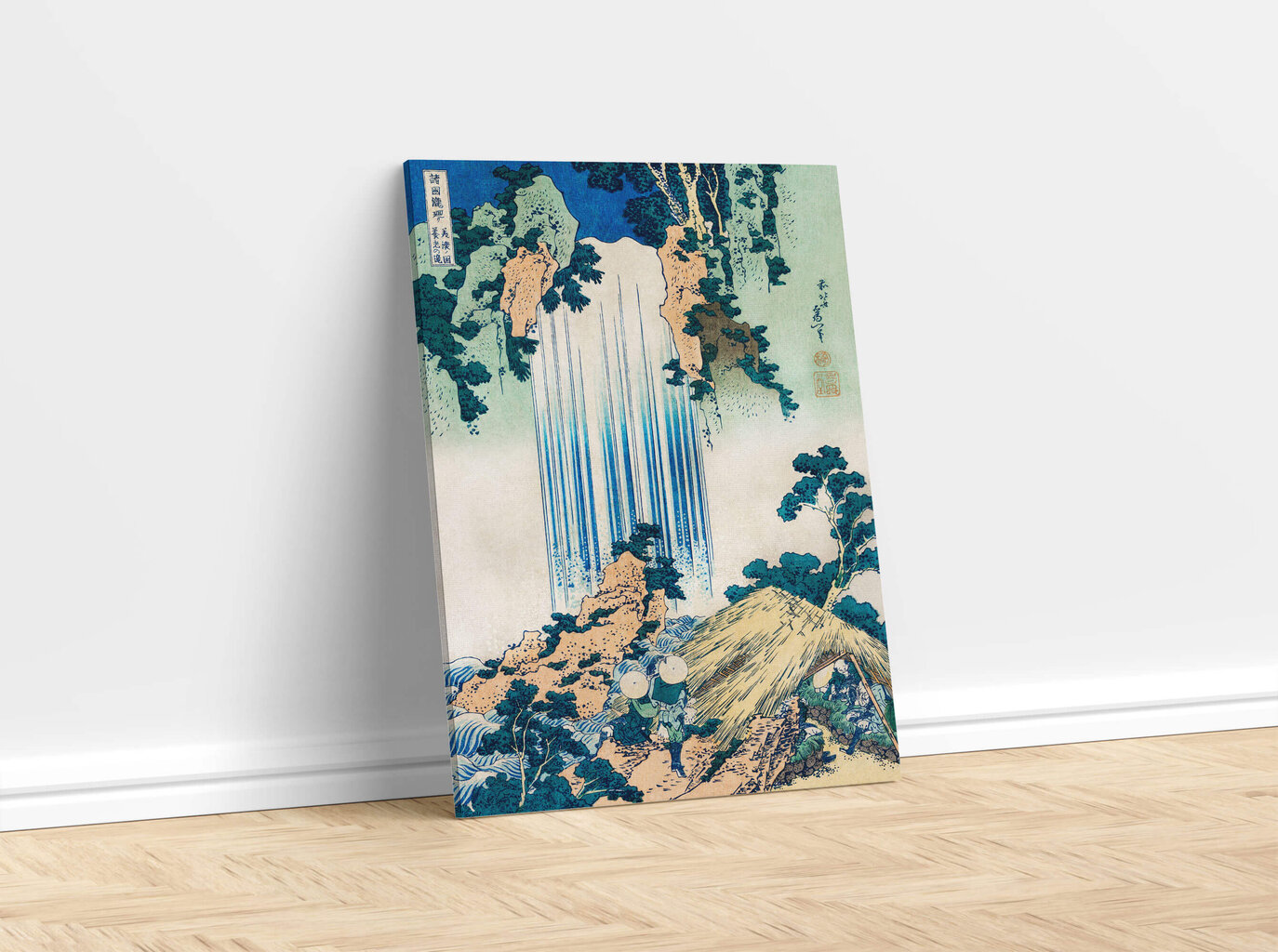 Reprodukcija Yoro Waterfall in Mino Province (Katsushika Hokusai), 40x60 cm цена и информация | Reprodukcijos, paveikslai | pigu.lt