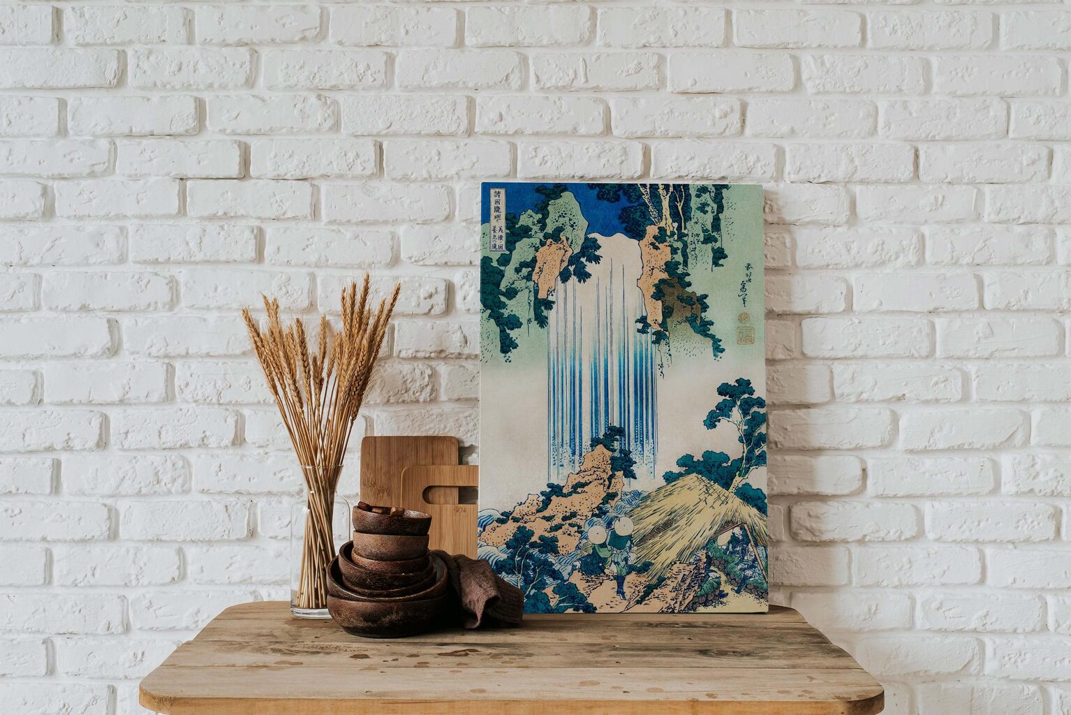 Reprodukcija Yoro Waterfall in Mino Province (Katsushika Hokusai), 100x70 cm kaina ir informacija | Reprodukcijos, paveikslai | pigu.lt