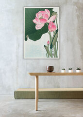 Reprodukcija Blooming Lotus Flowers (Ohara Koson), 30x40 cm kaina ir informacija | Reprodukcijos, paveikslai | pigu.lt