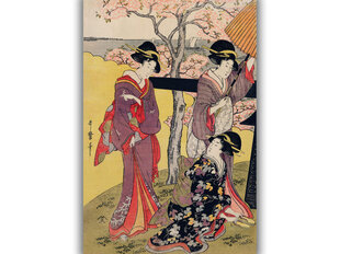 Reprodukcija Gotenyama no Hanami Hidari (Utamaro Kitagawa), 30x40 cm kaina ir informacija | Reprodukcijos, paveikslai | pigu.lt