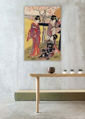 Reprodukcija Gotenyama no Hanami Hidari (Utamaro Kitagawa), 100x70 cm kaina ir informacija | Reprodukcijos, paveikslai | pigu.lt
