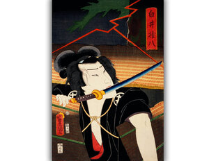 Reprodukcija Portrait of an Actor (Toyohara Kunichika), 100x70 cm kaina ir informacija | Reprodukcijos, paveikslai | pigu.lt