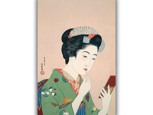 Reprodukcija Woman Applying Rouge (Goyō Hashiguchi), 60x80 cm kaina ir informacija | Reprodukcijos, paveikslai | pigu.lt