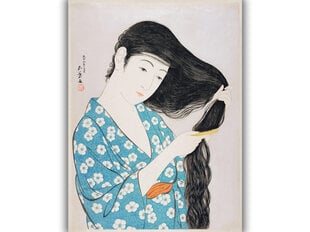 Reprodukcija Woman Combing Her Hair (Goyō Hashiguchi), 30x40 cm kaina ir informacija | Reprodukcijos, paveikslai | pigu.lt