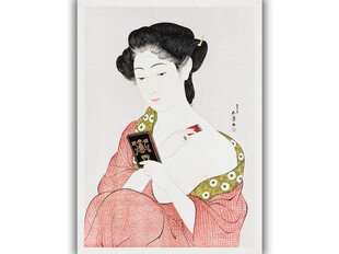 Reprodukcija Woman Applying Powder (Goyō Hashiguchi), 40x60 cm kaina ir informacija | Reprodukcijos, paveikslai | pigu.lt