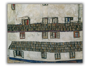 Reprodukcija House wall (window) (Egon Schiele), 40x35 cm kaina ir informacija | Reprodukcijos, paveikslai | pigu.lt