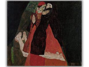 Reprodukcija Cardinal and Nun (Egon Schiele), 60x60 cm kaina ir informacija | Reprodukcijos, paveikslai | pigu.lt