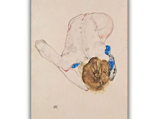 Reprodukcija Nude with Blue Stockings (Egon Schiele), 80x65 cm kaina ir informacija | Reprodukcijos, paveikslai | pigu.lt