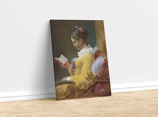 Reprodukcija Young Girl Reading (Jean-Honore Fragonard), 40x35 cm kaina ir informacija | Reprodukcijos, paveikslai | pigu.lt