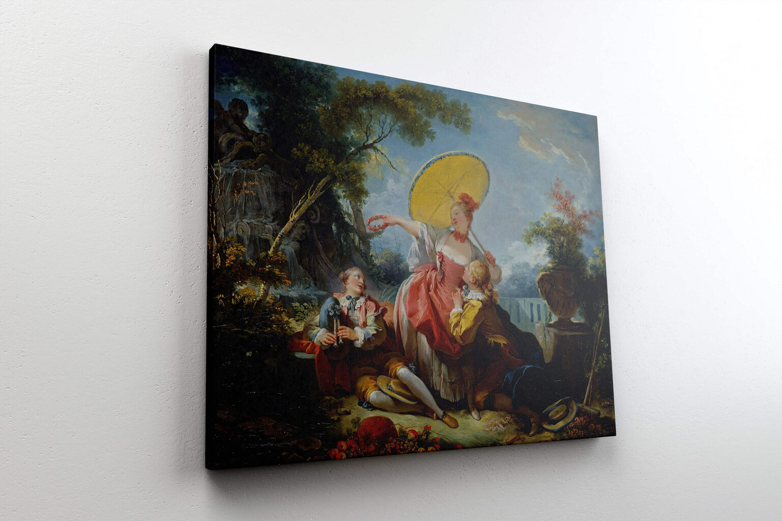 Reprodukcija The Musical Contest (Jean-Honore Fragonard), 100x80 cm kaina ir informacija | Reprodukcijos, paveikslai | pigu.lt