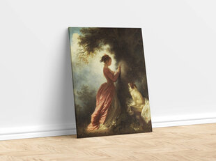 Reprodukcija The Souvenir (Jean-Honore Fragonard), 80x65 cm kaina ir informacija | Reprodukcijos, paveikslai | pigu.lt