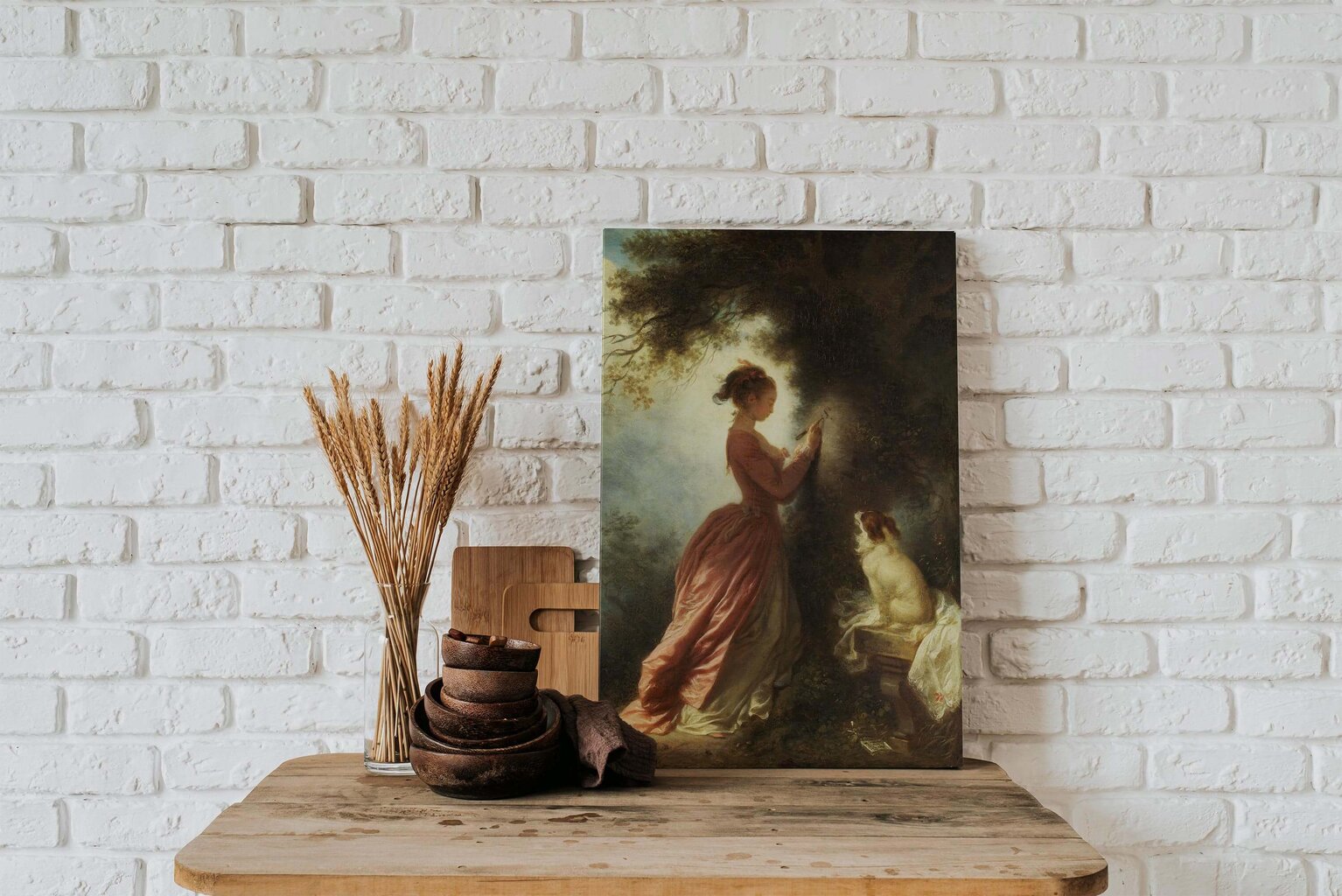 Reprodukcija The Souvenir (Jean-Honore Fragonard), 80x65 cm kaina ir informacija | Reprodukcijos, paveikslai | pigu.lt