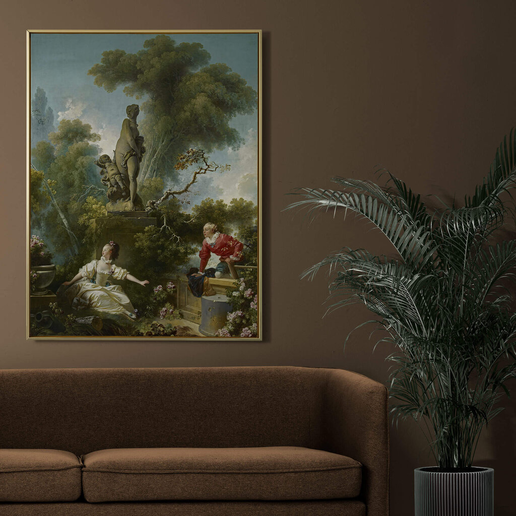 Reprodukcija The Progress of Love; The Meeting (Jean-Honore Fragonard), 60x50 cm kaina ir informacija | Reprodukcijos, paveikslai | pigu.lt