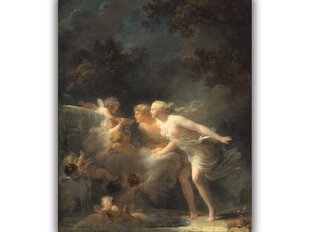Reprodukcija The Fountain of Love (Jean-Honore Fragonard), 40x35 cm kaina ir informacija | Reprodukcijos, paveikslai | pigu.lt