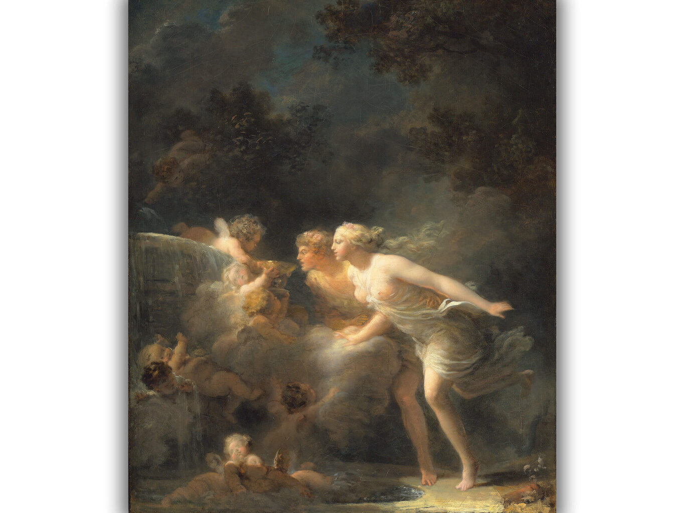 Reprodukcija The Fountain of Love (Jean-Honore Fragonard), 60x50 cm kaina ir informacija | Reprodukcijos, paveikslai | pigu.lt